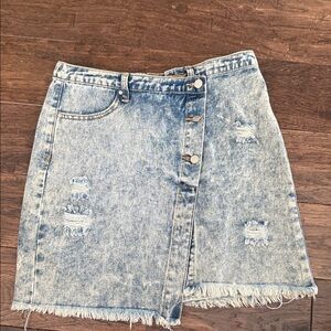 Hayden Girls Asymmetrical Denim Skirt